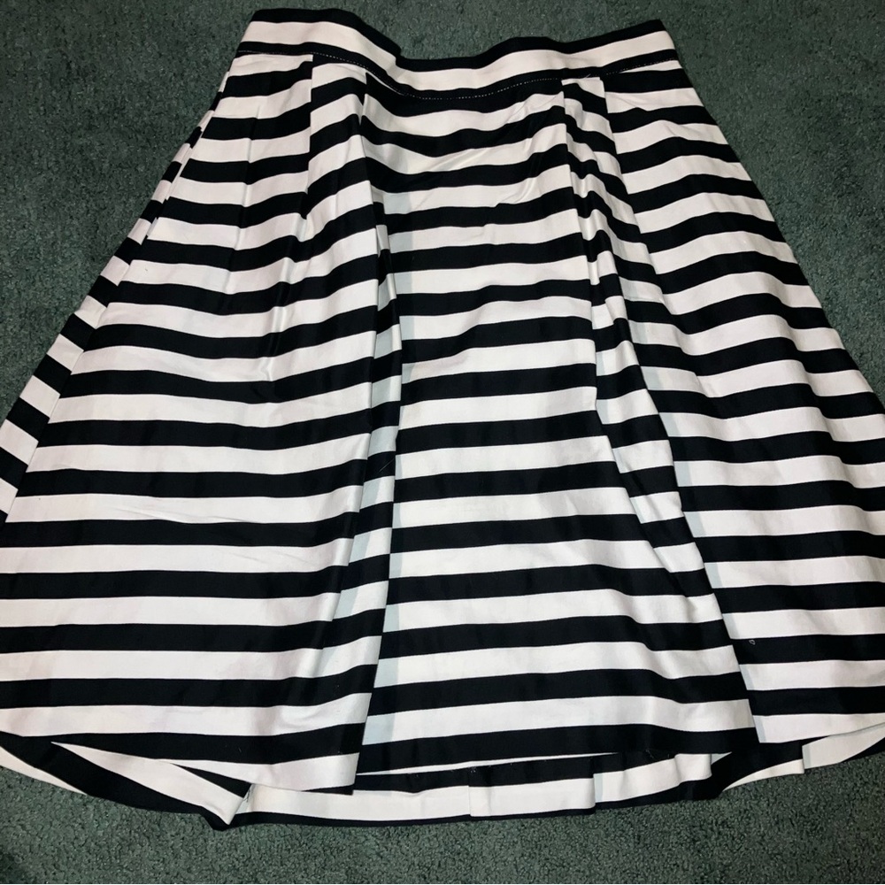 Classic Black and White Striped Women's Skirt